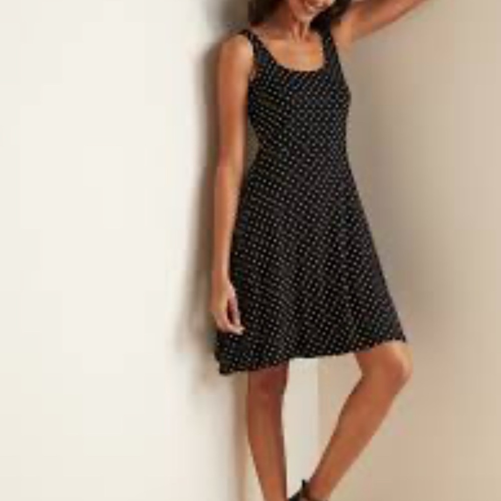 Old Navy Black Polka Dot Dress